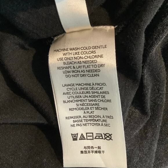 Anthropologie Saturday Sunday Black Stone Washed 3/4 Sleeve Maxi Dress Large - Picture 7 of 7